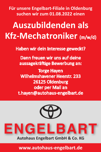 Ausbildung als KFZ-Mechatroniker bei Autohaus Engelbart