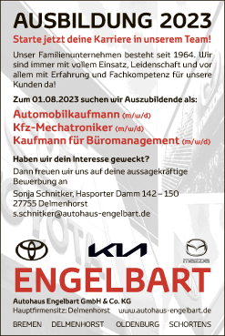 Ausbildung als KFZ-Mechatroniker bei Autohaus Engelbart
